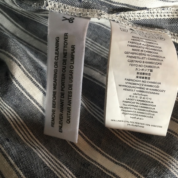 Michael Kors Bell Sleeve Linen Blouse with Gold Chains - Size S - Picture 7 of 7